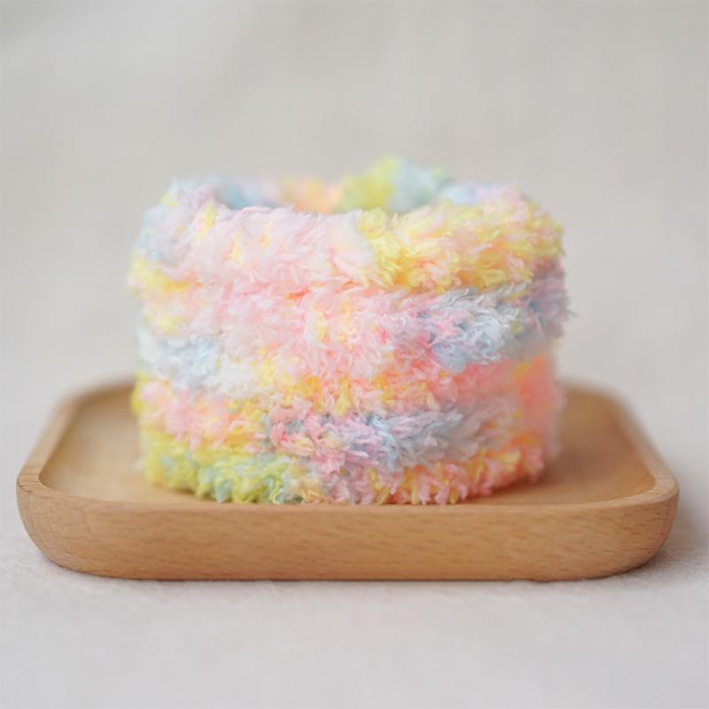 1 шт., плюшевая твист-палка, нить, лента, полоска, веревка, градиент цвета, пушистая шерсть, железная проволока