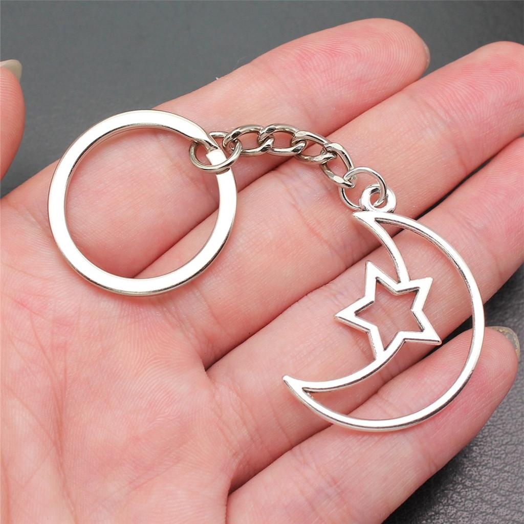 Брелок для ключей «Звезда, Луна, Пентаграмма» для мальчиков, украшения на Новый год, романтические распродажи товаров
