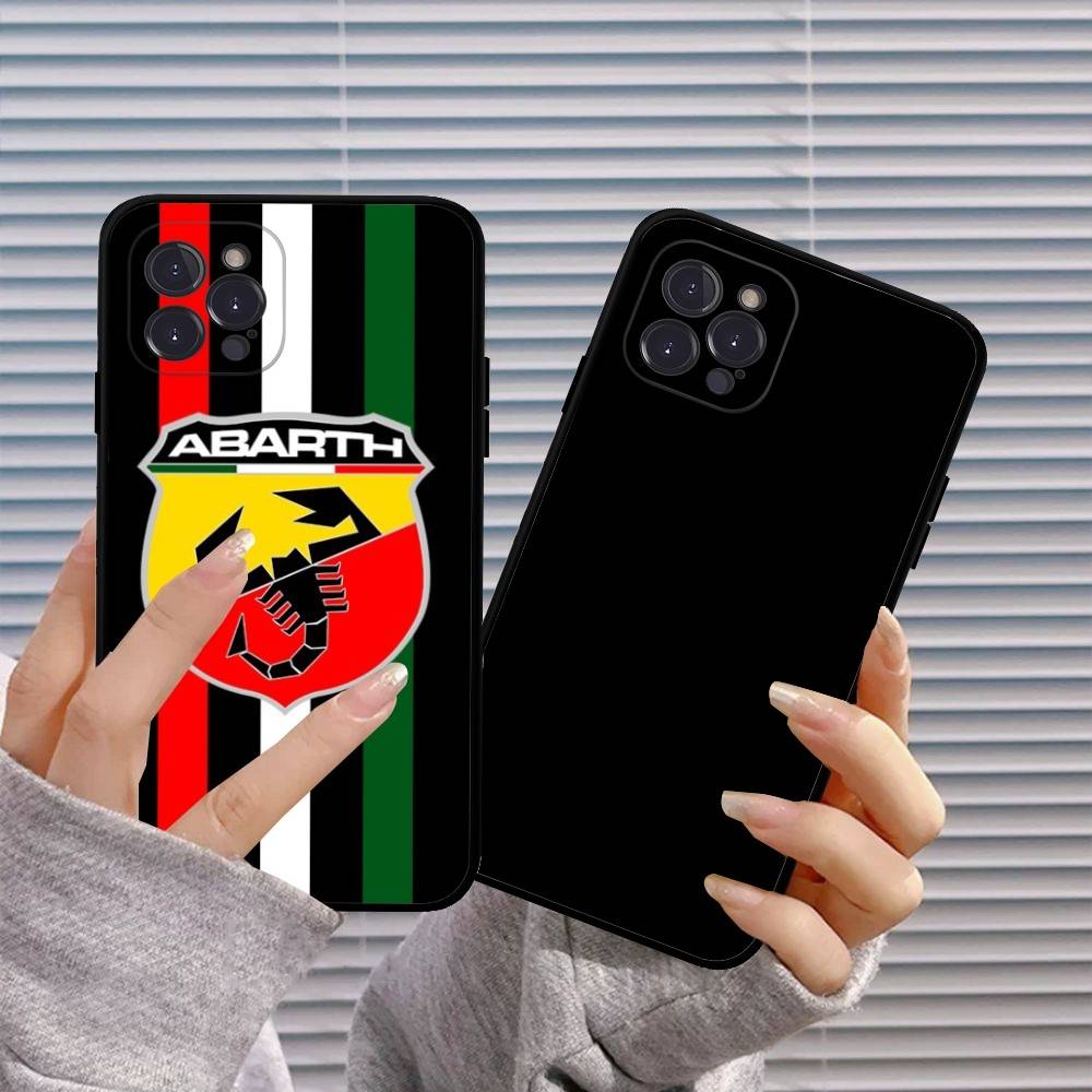 Чехол для телефона с логотипом A-Abarth Для Iphone 17 Air 16 15 14 13 12 11 Pro Max 16 15 14 Plus Мягкий ТПУ чехол