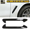 Side Fender Air Vent Cover Trim Protection Sticker For BMW X3 G01 X4 G02 2018 Car Accessories Gloss Black Carbon Look