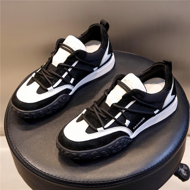 Leather Women's Shoes Spring 2025 New Flat-bottomed Casual Versatile Sports White Shoes Fashion Running Single Shoes Women's Tide