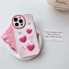 Ins 3d Pink Love оригинальный противоударный чехол для телефона с сердечками для Iphone 13 12 11 Promax 14 Pro Max Защитный чехол Fundas Capa