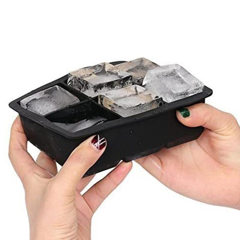 Ice Balls Maker Reusable Ice Cube Tray Easy Release Silicone Square Round Ice Cube Tray for Whiskey Cocktails Bourbons