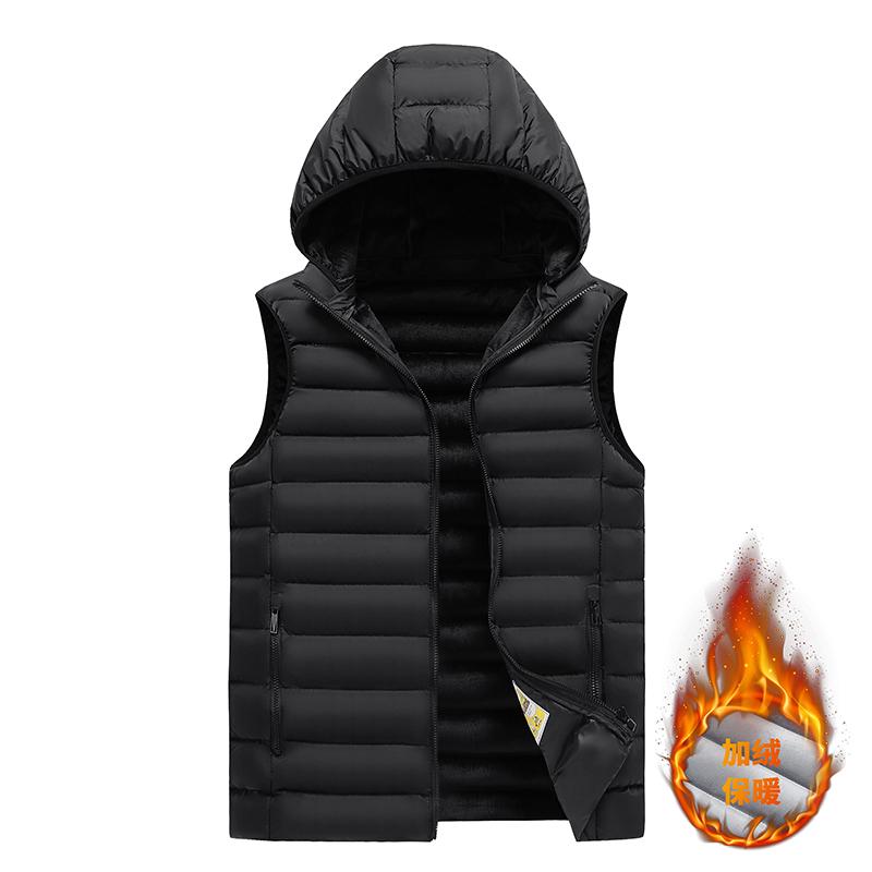 Мужской жилет, зимняя непромокаемая теплая мужская куртка без рукавов, модный повседневный жилет с капюшоном, мужской осенний утепленный жилет