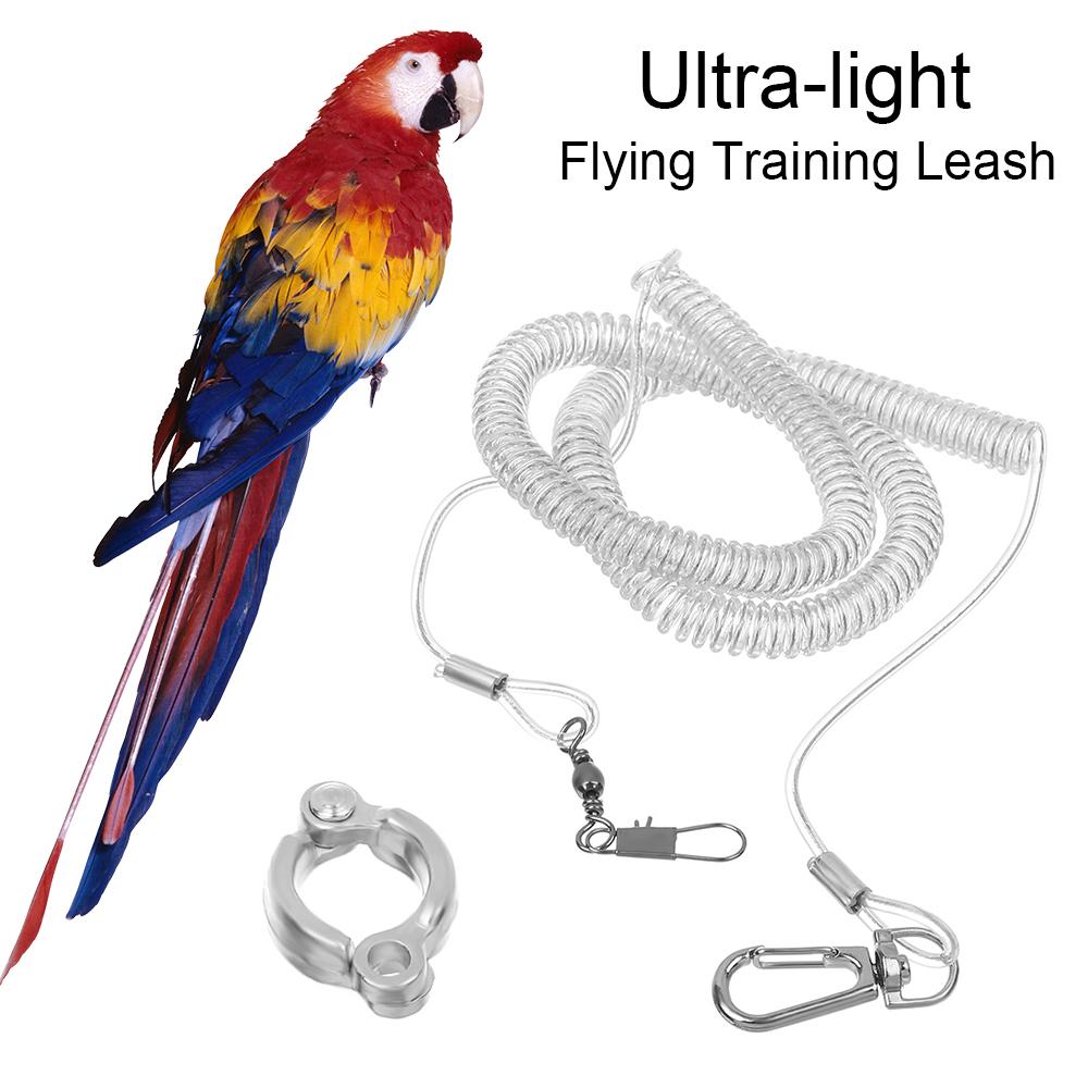 Cockatiel Macaw Parrot Bird Anti-bite Leg Ring Flying Training Leash Ultra-light Flexible Rope