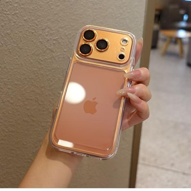 Премиальный прозрачный черный чехол из ТПУ для iPhone 17 Pro Max, 16 Pro, 15, 14 Pro