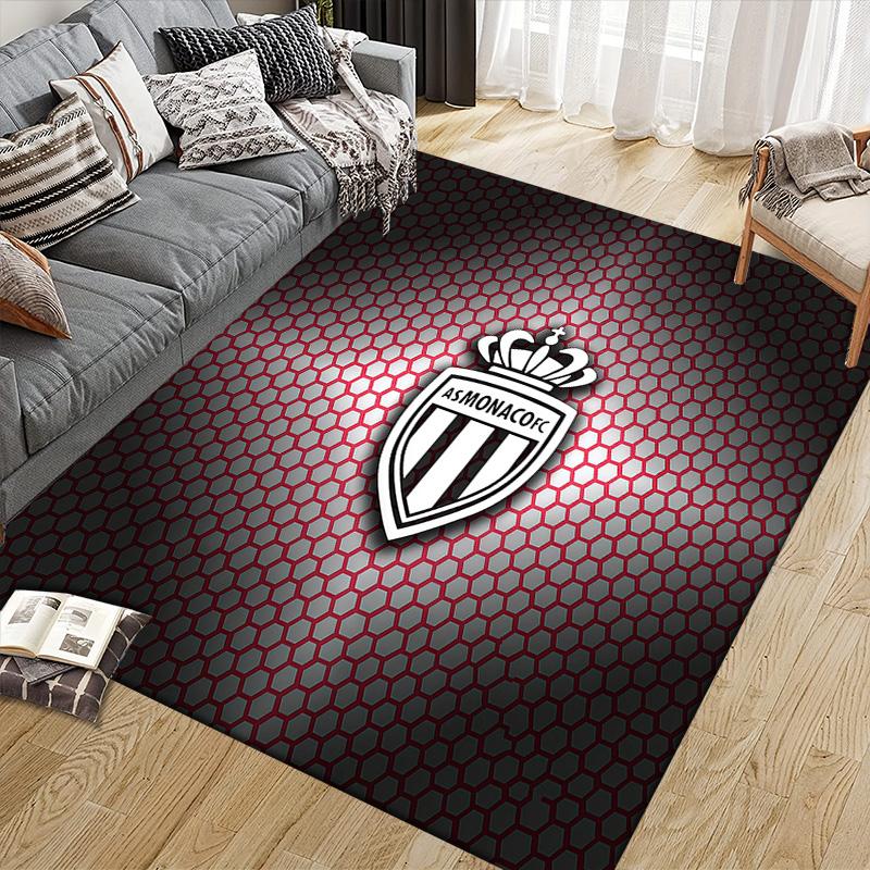AS Monaco FC2 Flannel Pattern Square Carpet,Area Rug,Carpet Rug for Living Room Bedroom Sofa Playroom Decor,Non-slip Floor Mat