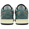 Jordan Air Jordan 1 Abrasion Resistant Low top Vintage Basketball Shoes Men's Black Green HQ2010-012(Team96-)