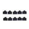 10Pcs Black Ethernet Hub Port Rj45 Anti Dust Cover Cap Protector Plug