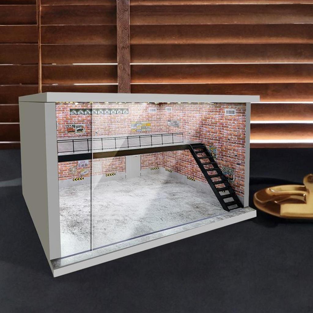 1/64 1/36 1/32 масштаб автомобильный дисплей акриловое парковочное место со светодиодной подсветкой для коллекционеров