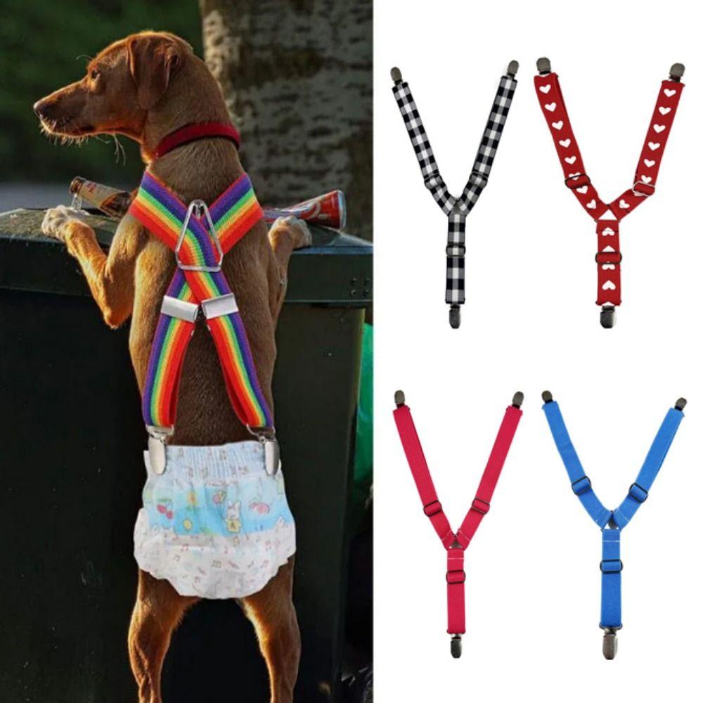 Эластичный ремешок-клипса для физиологических штанов для питомца, полиэстеровый держатель для подгузника для собаки, подтяжка, для дома/улицы