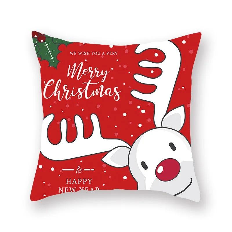 Christmas Themed Pillowcases Car Accessories Office Santa Claus Living Room Sofa Home Pillowcases