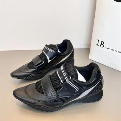 Модная женская обувь для бокса 2025 Трендовая одинарная обувь Острый носок Застежка-липучка Спортивная обувь Ощущение высокого класса Уникальный дизайн