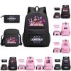 Girls Backpack College Style Large Capacity Lightweight Travel Backpack Bag Three-Piece Set