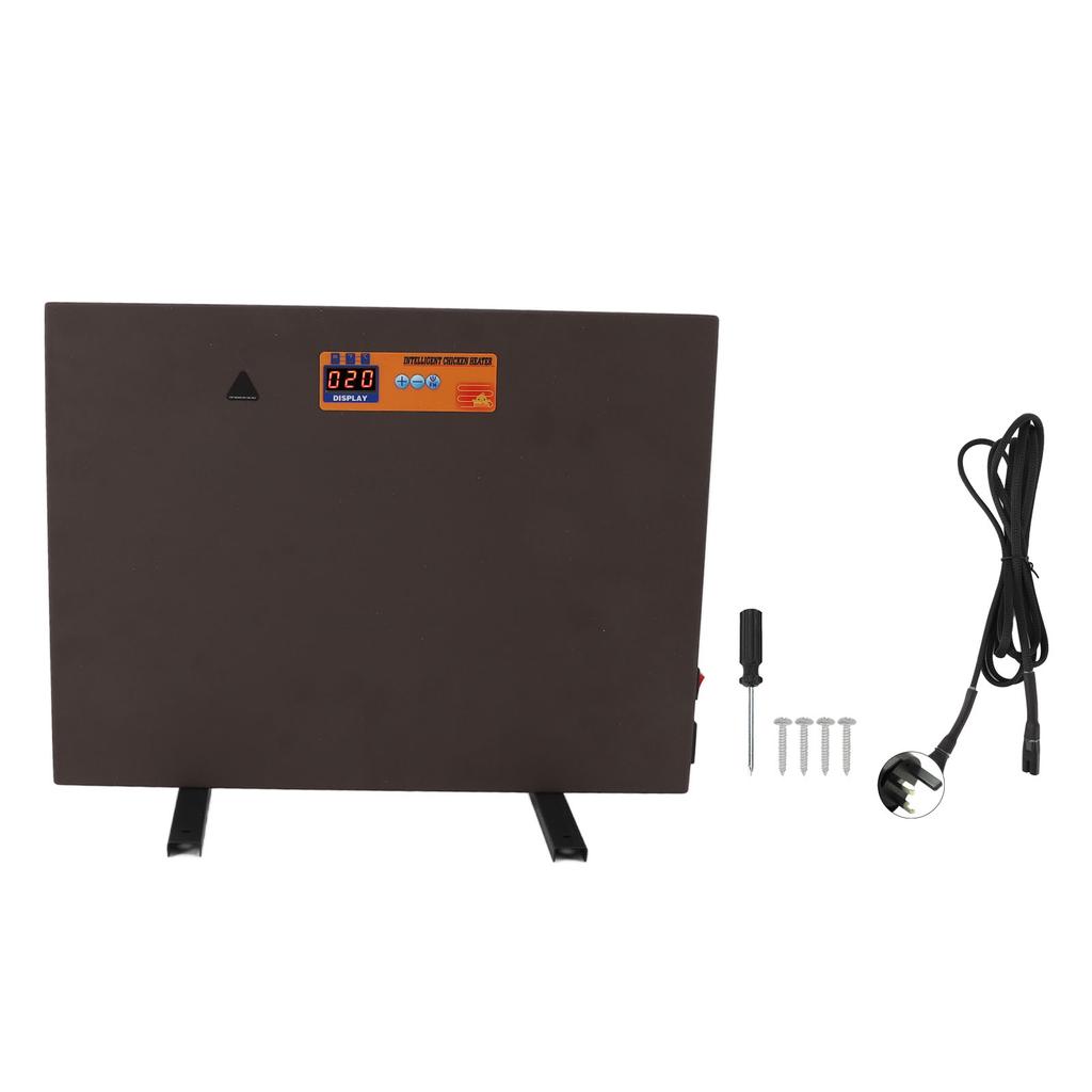 Chicken Coop Heater Brown Manual Control 150W 4 Modes Digital Display Timer Function Anti Dumping
