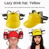With Straw Outdoor Beer Hat Hat Type Drinking Helmet Trendy Beverage Helmet Headgear