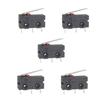 Black Housing Microswitch Assembly, KW11 KW12 Contact Button Control Unit with Metal Contacts and Rating Text Body