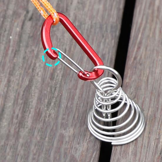 4Pcs Stainless Steel Deck Anchors Pegs Adjustable Spring Deck Anchors Deck Plank Board Gap Fixing Pegs Outdoor Camping Tent Stakes Hook Tent