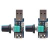 2 шт. USB-контроллер скорости вентилятора DC4 12V 5W Регулятор скорости вентилятора для офиса, дома