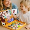Wooden Childrens Puzzle With Magnetic Faces For Kids Ages 3 To 6 Educational Toy