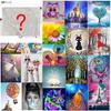 5D Таинственная Алмазная Картина Полный Алмазный Персонаж Пейзаж Животное DIY Декоративная Живопись Восход Пляж Кошка Собака Эффект готовой продукции Случайный
