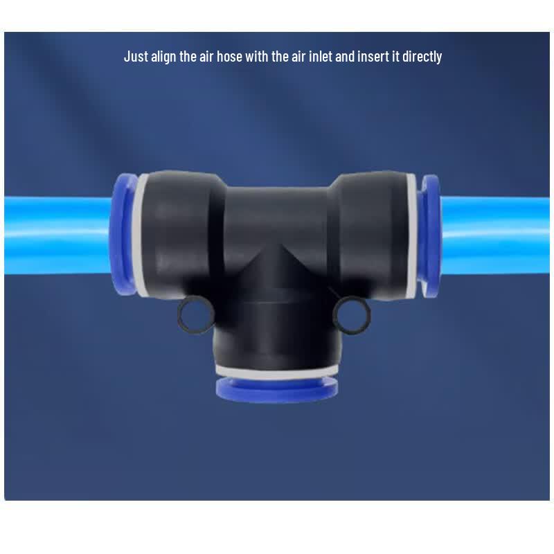 Hongze PE-8 Quick Connect Air Tube Tee Fitting