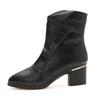 Fashion Retro Versatile Woman Shoe Winter New Round Toe Mid Heel Shoes Fashion Temperament Women Ankle Boots Non Slip Womens Cotton Shoe