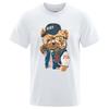 Мужские футболки Gentleman Tech Control Teddy Bear с короткими рукавами, модные повседневные футболки из дышащего хлопка, уличная футболка для мужчин