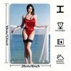 Винтажный красный плащ Металлическая жестяная табличка 8x12 дюймов Пляжное настенное искусство для декора дома, бара
