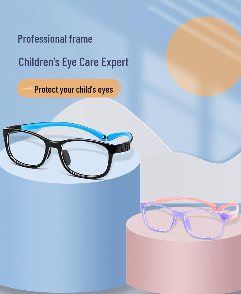 Сверхлегкая силиконовая детская оправа для очков 9017ET: Прочные оправы для близорукости для мальчиков и девочек