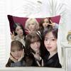 Casual daily kpop girl group fans gift NNMIXX Cushion Cover Daily Washable Linen Pillowcase Soft  for Sofa Bed Home Room Decor