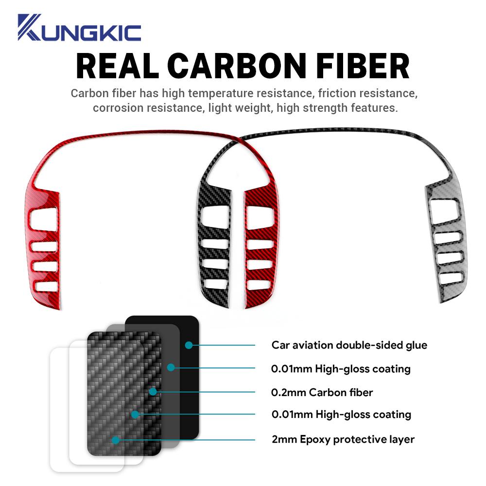 Real Soft Carbon Fiber Sticker For Fiat Bravo 2006-2011 2012 2013 2014 2015 2015 2016 2017 2018 LHD RHD Central Control Button