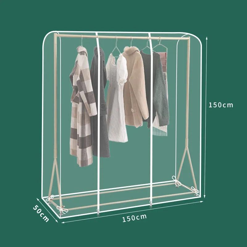 Бытовая напольная вешалка Прозрачный пылезащитный чехол PEVA Stereo Утолщенные пылезащитные чехлы Большая вместимость Чехол для хранения одежды от пыли
