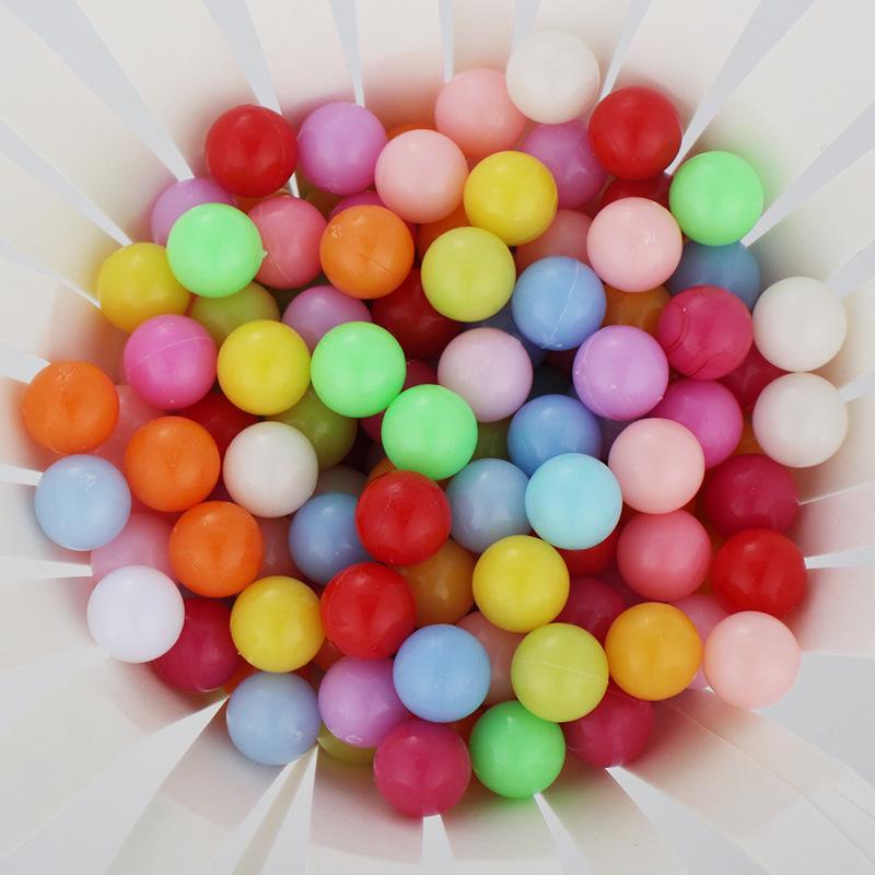 Пластиковые бусины конфетных цветов: Круглые упругие мячики без отверстий для детских DIY украшений, поделок и пуль для игрушечных пистолетов.