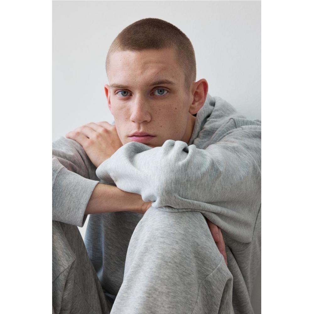 Толстовка свободного кроя HM LightHt Grey Melange