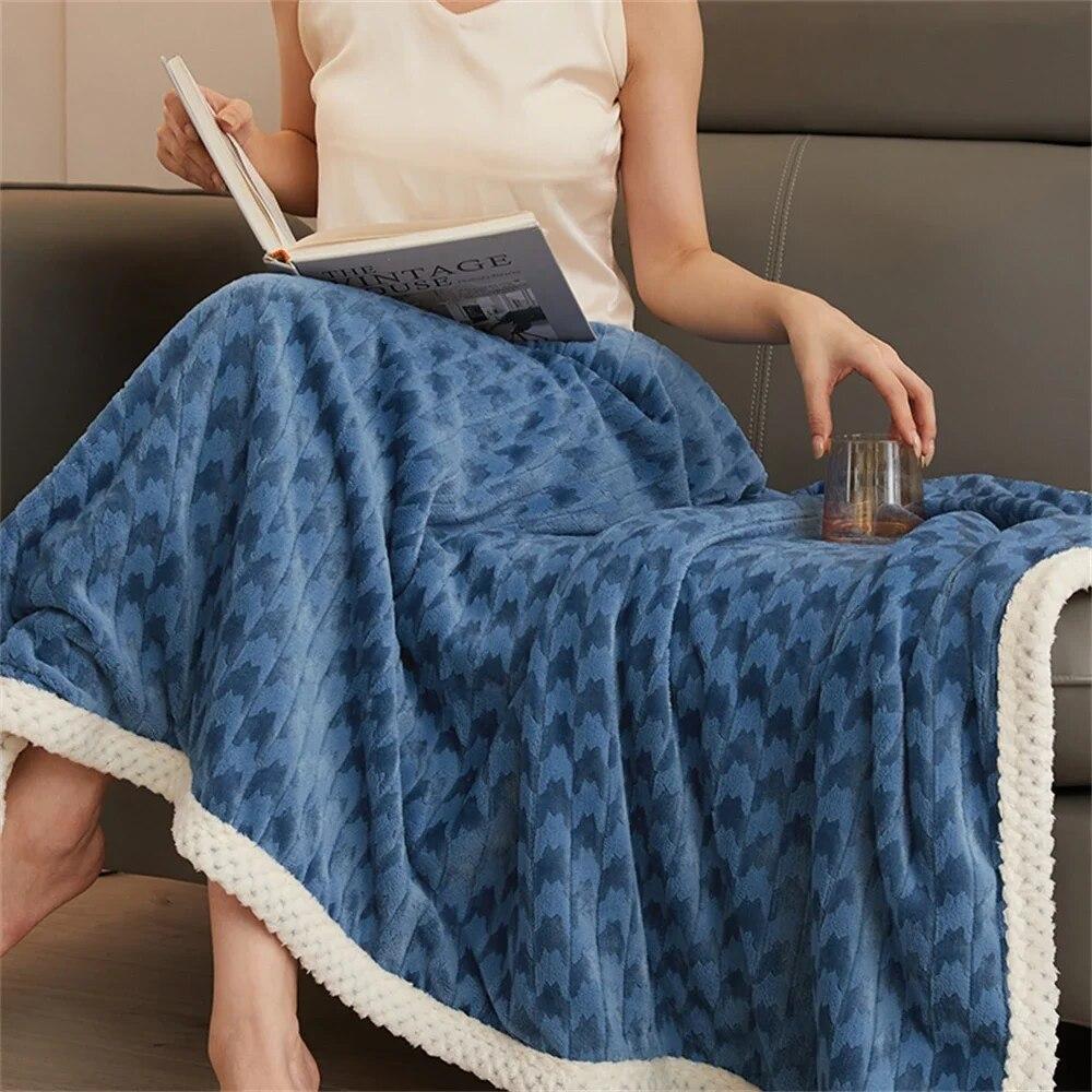 Утолщенное одеяло, мягкое покрывало, шаль, одеяла, портативный диван для сна, теплое постельное белье, одеяло, украшение для спальни, покрывало на кровать
