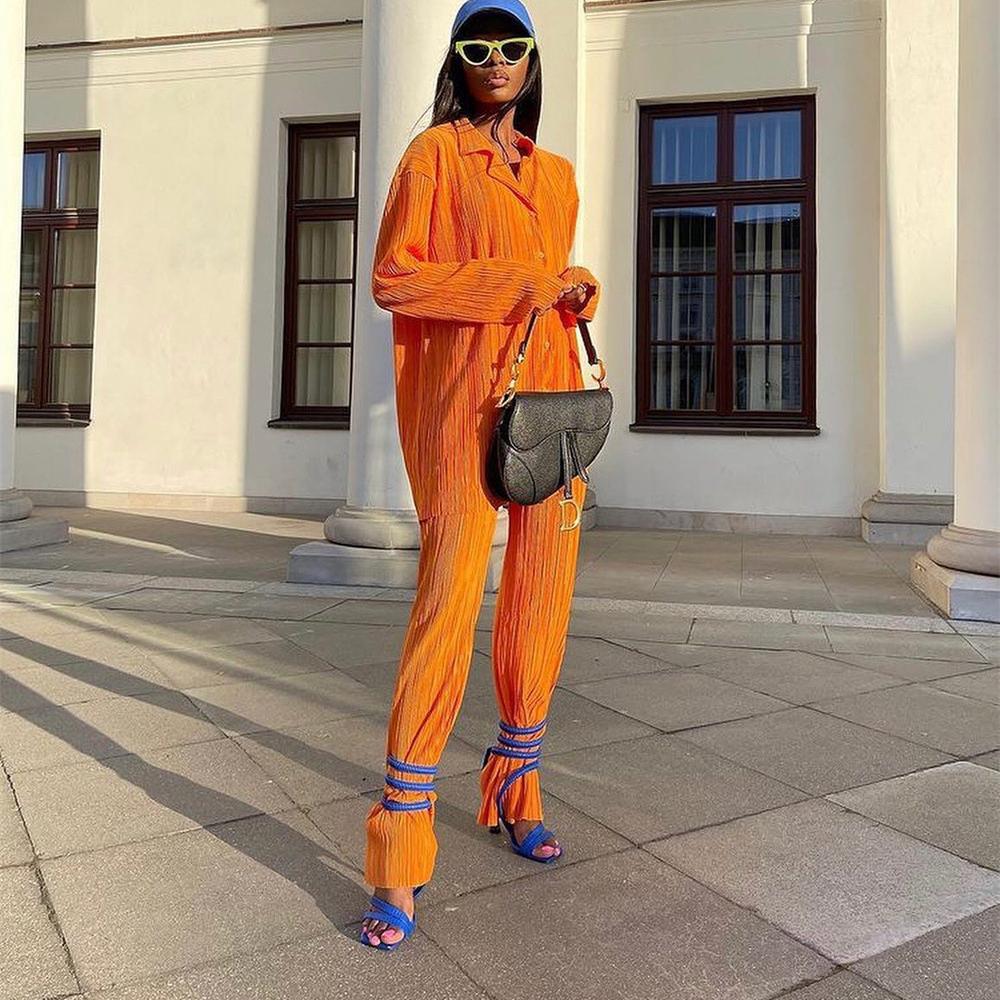 New Autumn and Winter Loose Leisure Suit Design Fashion 2 Two Pieces Sets Women Suits