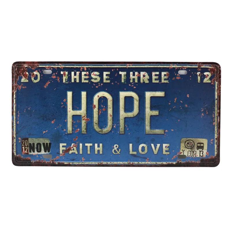 Text Signs Welcome Love Family Warm-Hearted Word Metal Plate Car License Tin Sign Wall Pin Up Tin Sign Retro Craft Iron Painting