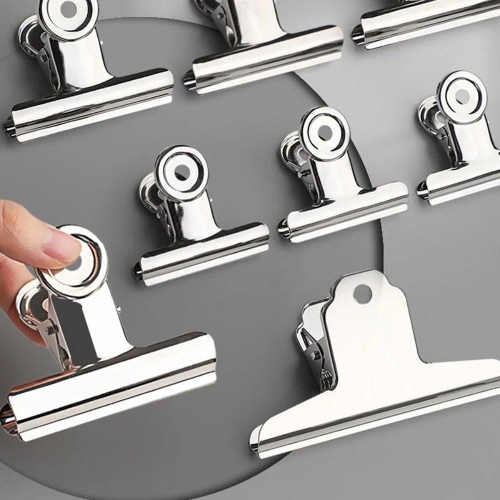 Universal Mountain Shaped Clip Stainless Steel Bill Clip Multifunctional Clamp  School Office
