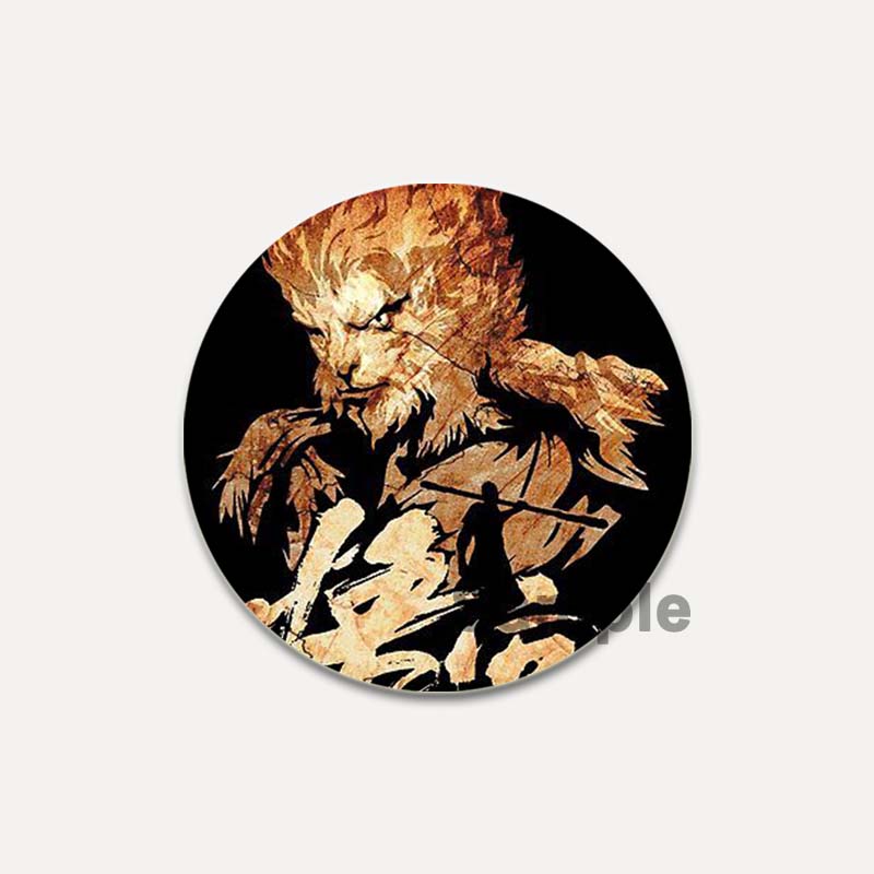 32/44/58 мм Король обезьян/Сунь Укун круглые булавки мультфильм Темный ангел/череп брошь индивидуальный значок ручной работы красивые аксессуары ювелирные изделия подарки