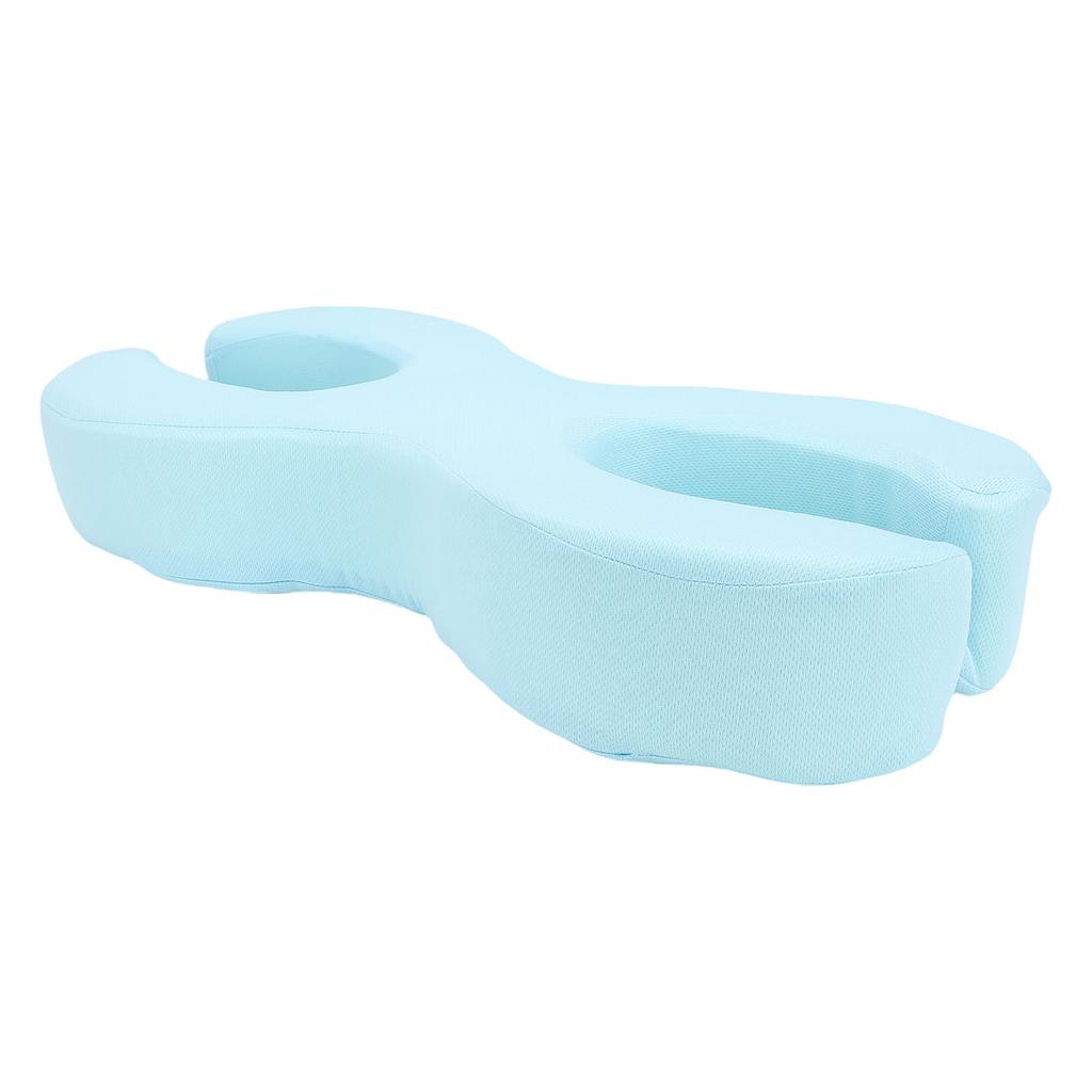 Подушка для сна на животе Синяя Эргономичная Защищающая лицо от сдавливания Мягкая из пены с памятью Подушка для глубокого сна для сна на боку