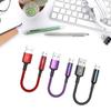 Короткий кабель Micro USB, кабель USB на Micro USB в нейлоновой оплетке для быстрой зарядки, поддержка передачи данных 480 Мбит/с