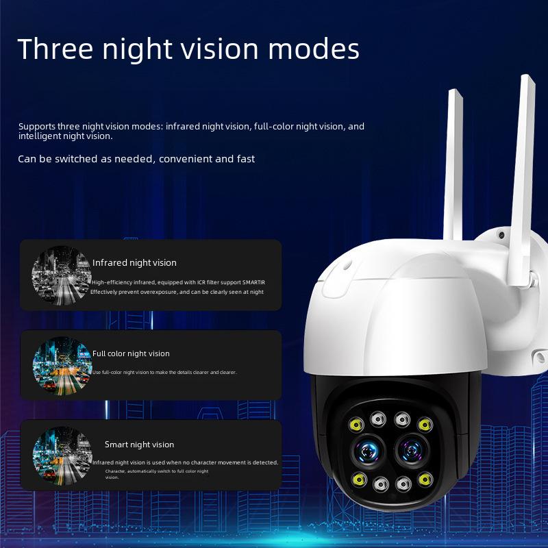 Беспроводная наружная бинокулярная камера видеонаблюдения 4K 8MP с 8-кратным зумом