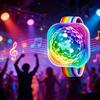 Мини Диско-Шар LED Светящийся Браслет | Портативный Party Браслет-Светильник на Присоске, Сменяющий Цвет, 4-Цветный Режим, Работает от Батареек