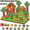300PCS Upgrades Magnetic Building World Blocks Toy Build World Set for Boys Girls Montessori Sensory Cubes with 16 Doll Kid Gift