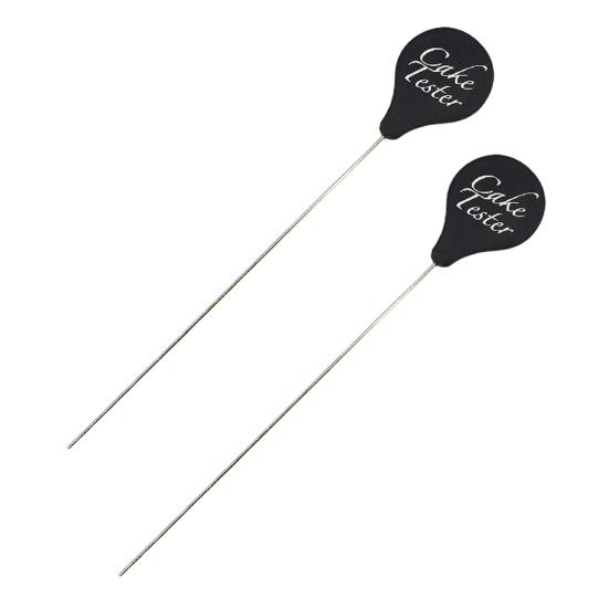 2 шт. Тестер для торта из нержавеющей стали, палочка для проверки готовности, вспомогательные кухонные инструменты для проверки выпечки, проверка готовности десерта для точности выпечки