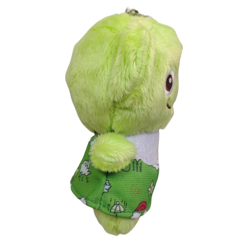 Three-Eyed Alien Plush Toy Keychain Cute Ugly Monster Strap Backpack Charm Gift for Kids Students