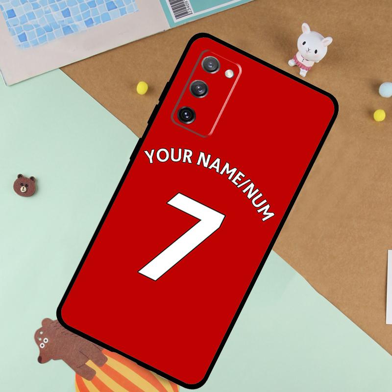 Персонализированный чехол с футбольными формами для Samsung Galaxy S23 S22 Ultra S21 S20 FE S8 S9 S10 Note 10 Plus Note 20 Ultra