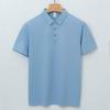 Men's Polo Shirt Men's Mulberry Silk Casual Short-sleeved Lapel T-shirt Summer T-shirt Drooping Polo Shirt