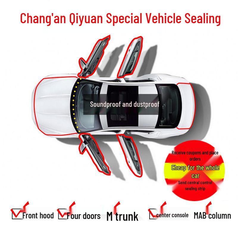 Changan Qiyuan Auto Door Seal Strip for Soundproofing, Dustproof, and Waterproofing
